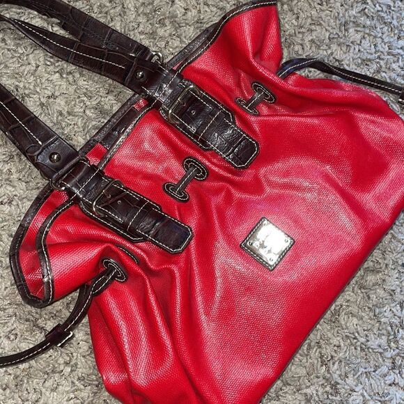 Dooney & Bourke Medium Chiara Handbag Red Brown - Picture 7 of 16